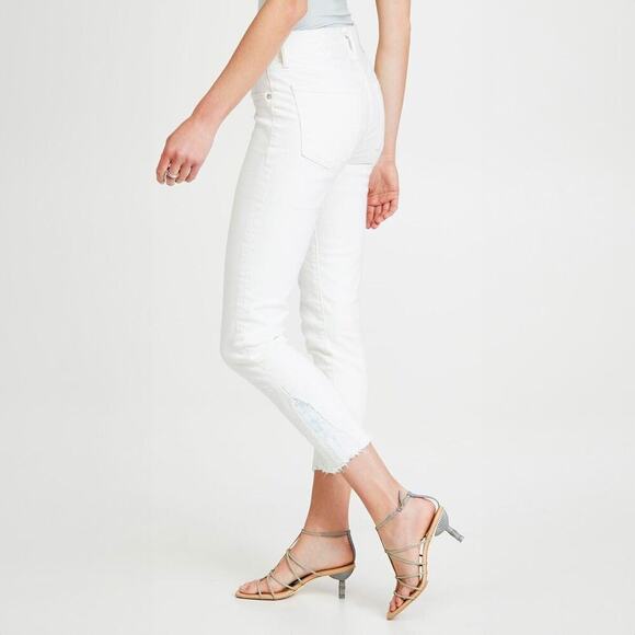 MOUSSY Vintage Mv Burnside White Denim Slim Jeans Size 30 - Picture 2 of 12